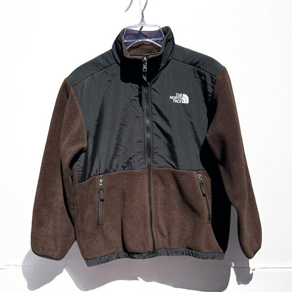 🌻The North Face Denali Brown & Black Full-Zip Fleece Jacket Youth Boys' Size L - Picture 2 of 9